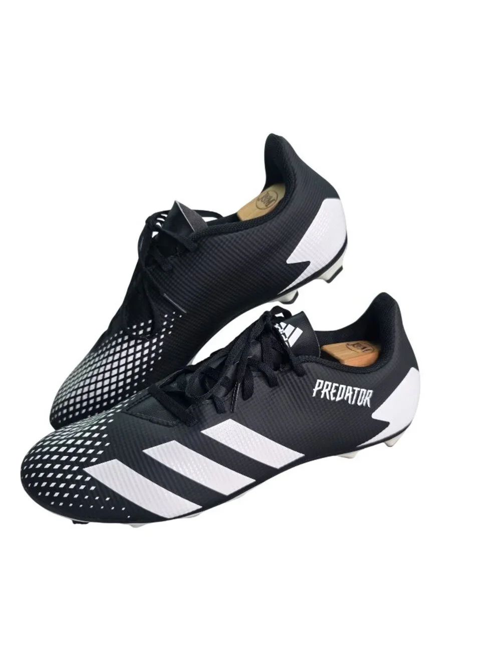 Mens Adidas Predator 20.4 Firm Ground Soccer Cleats Black & White Size US 12